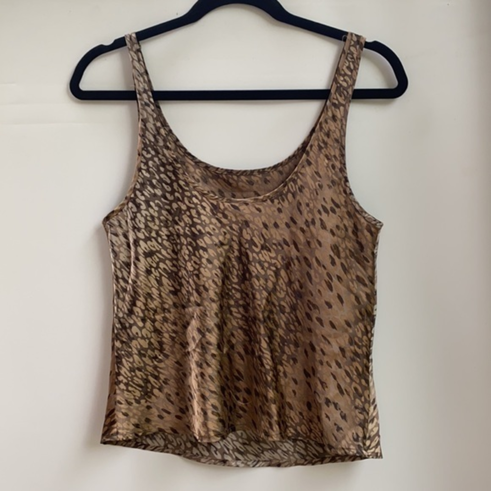 Y2K Victoria’s Secret Brown Animal Print Tank Top Cami Size S